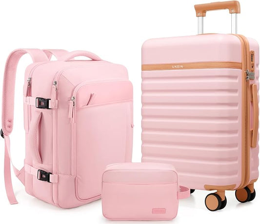 Carry On Luggage 20in Suitcase Set With Backpack
