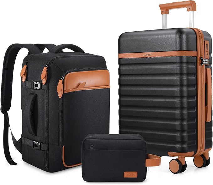 Carry On Luggage 20in Suitcase Set With Backpack