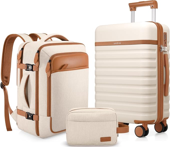 Carry On Luggage 20in Suitcase Set With Backpack