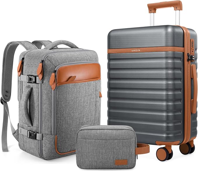 Carry On Luggage 20in Suitcase Set With Backpack