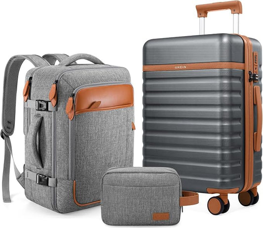 Carry On Luggage 20in Suitcase Set With Backpack
