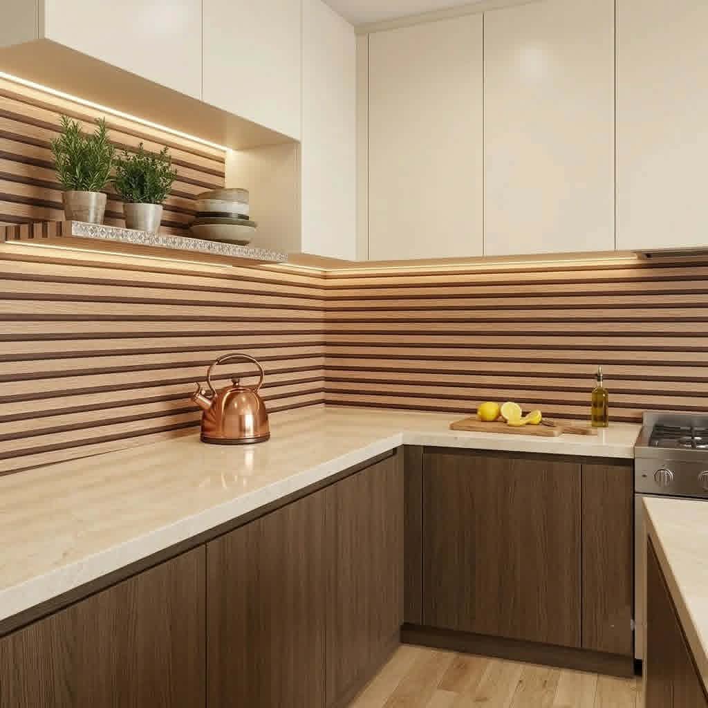 Waterproof Wood Texture Marble Sheet